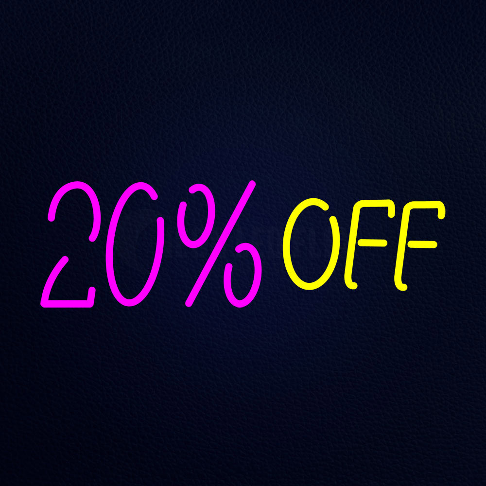 20 Off Neon Flex Sign