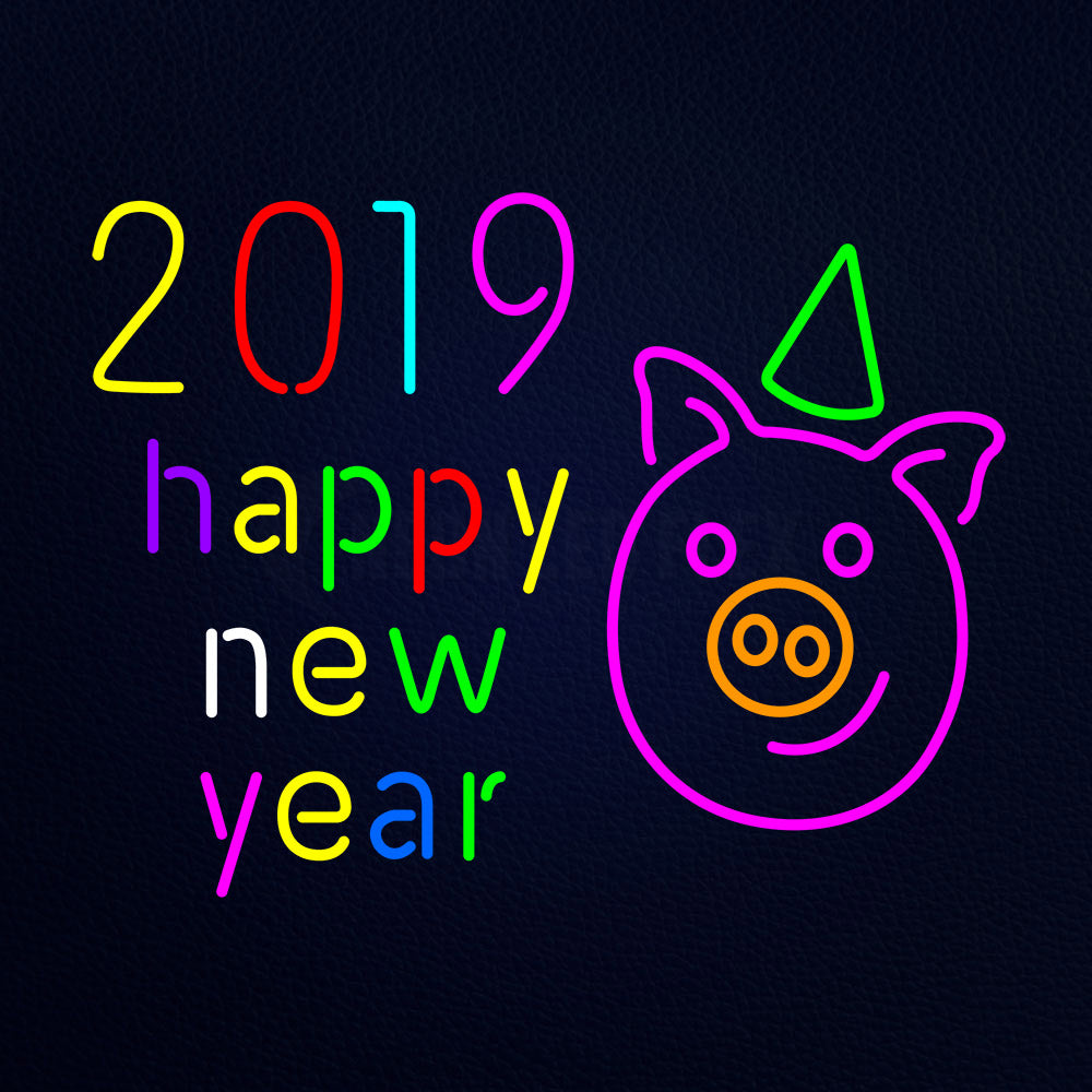 2019 Happy New Year Neon Flex Sign