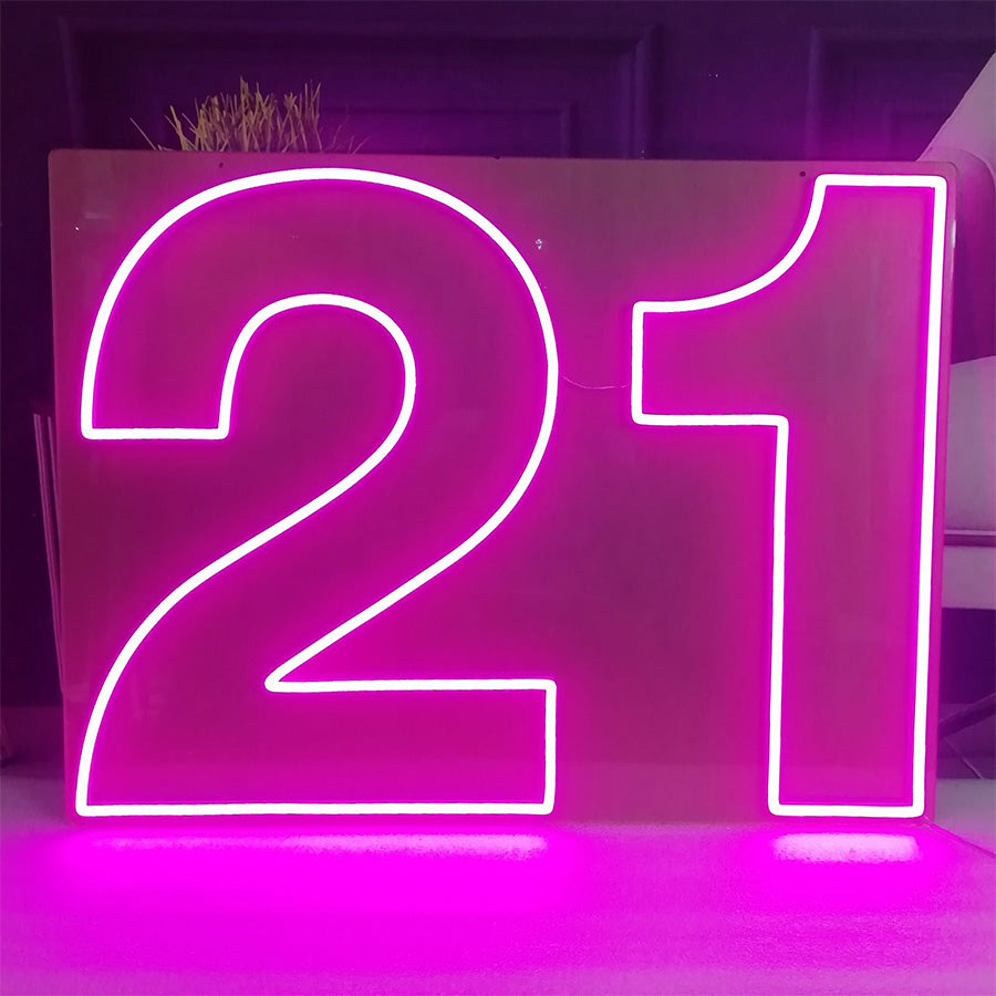 21 Neon Sign