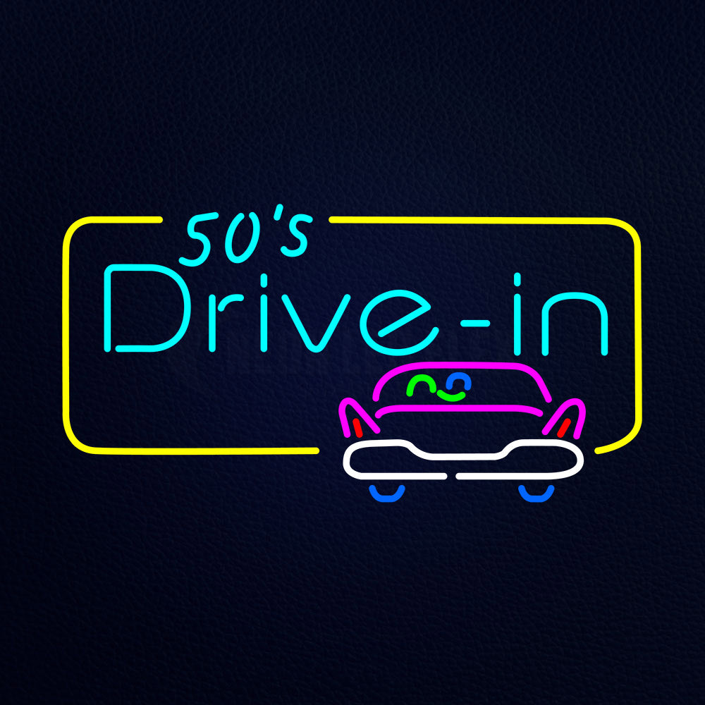 50S Drive In Neon Flex Sign