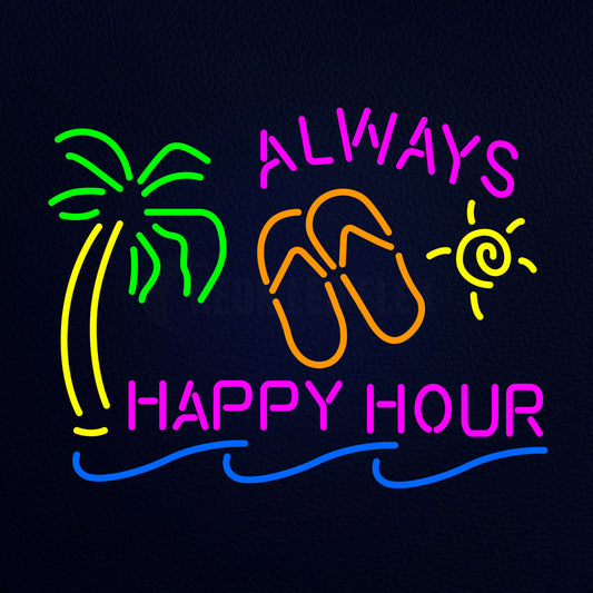 Always Happy Hour Neon Flex Sign