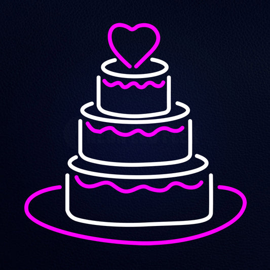 Anniversary Cake Neon Flex Sign