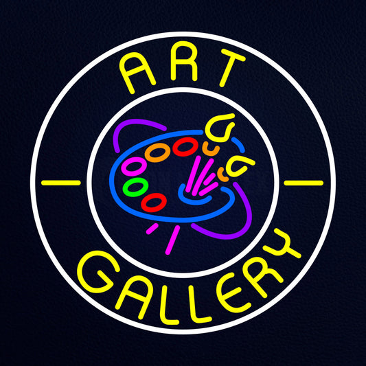 Art Gallery With Logo Neon Flex Sign