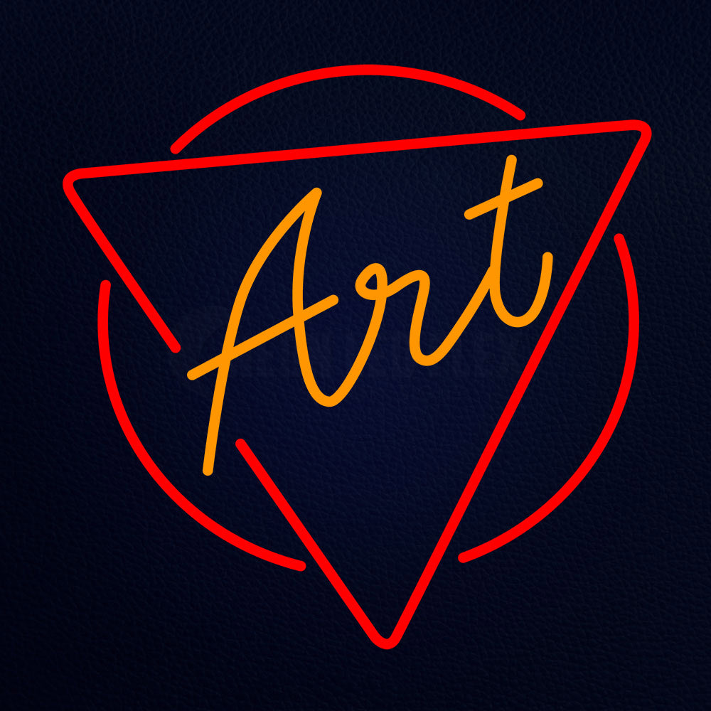 Art With Triangle Neon Flex Sign