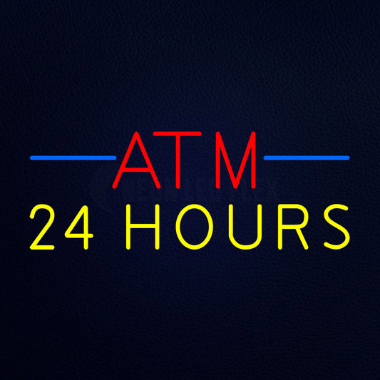 Atm 24 Hours Neon Flex Sign