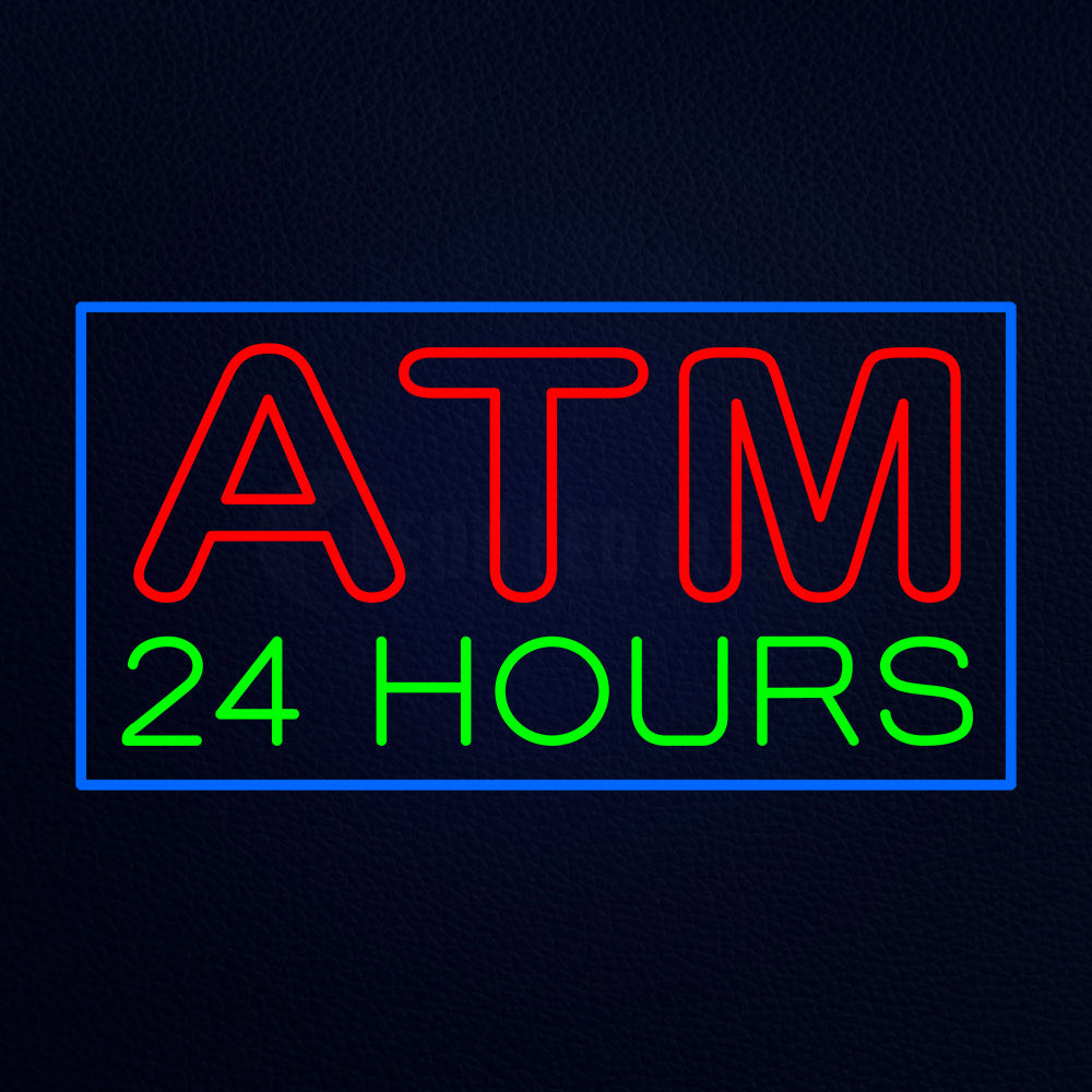 Atm 24 Hours Neon Flex Sign