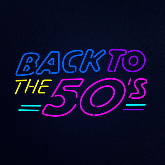 Back To The 50S Logo Neon Flex Sign