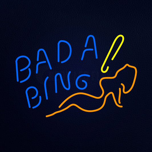 Bada Bing Lady Enjoy Beer Neon Flex Sign