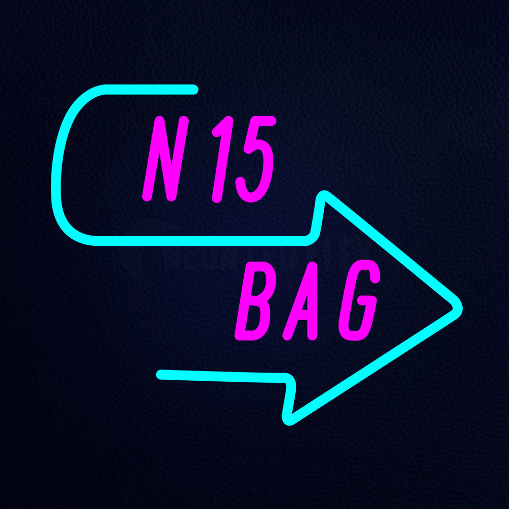 Bag With Arrow Neon Flex Sign