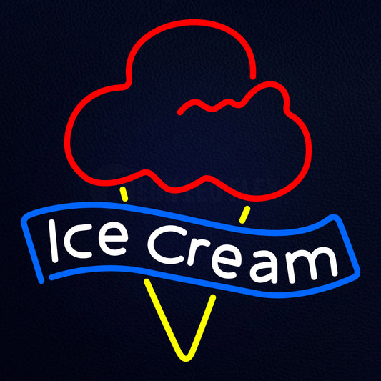 Banner Ice Cream Neon Flex Sign