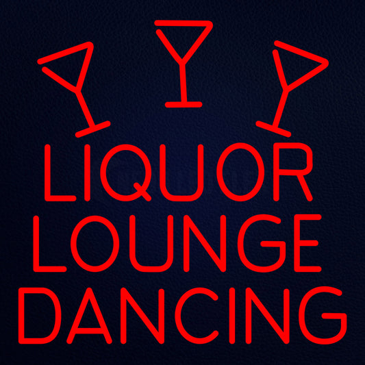 Bar Liquor Lounge Dancing With Wine Glasses Neon Flex Sign