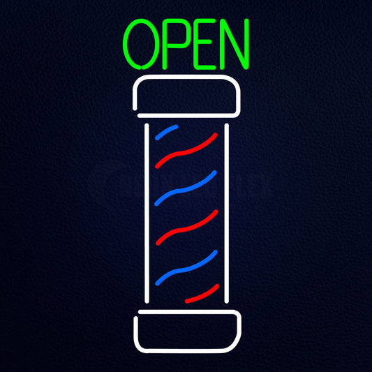 Barber Open Logo Neon Flex Sign