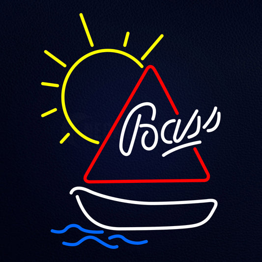 Bass With Boat And Sun Neon Flex Sign