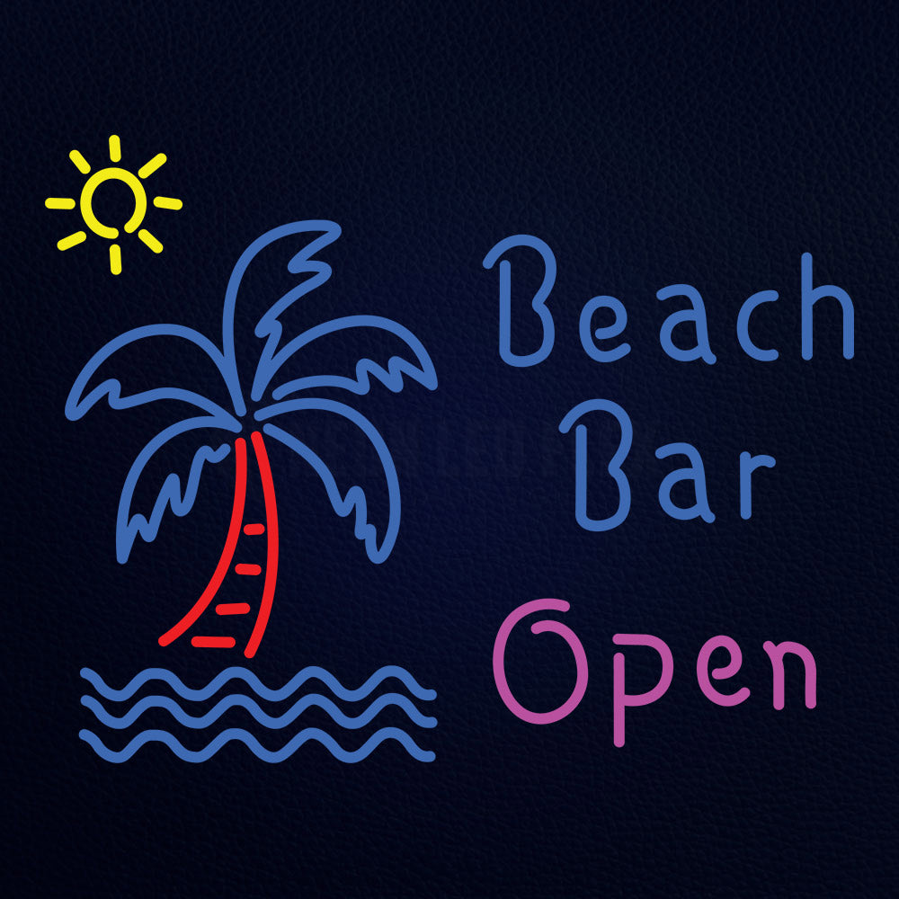 Beach Bar Open Neon Flex Sign