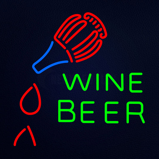 Beer Wine Bottle Neon Flex Sign