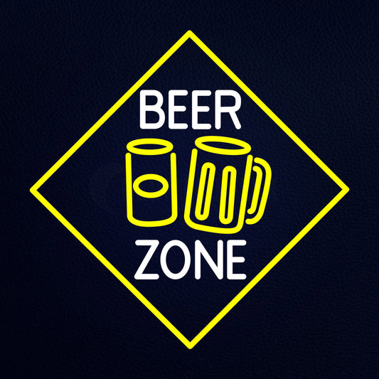 Beer Zone With Beer Mug Neon Flex Sign