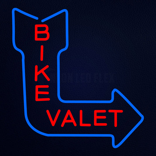 Bike Valet Neon Flex Sign