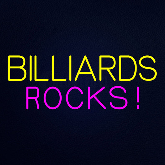 Billiards Rocks Neon Flex Sign