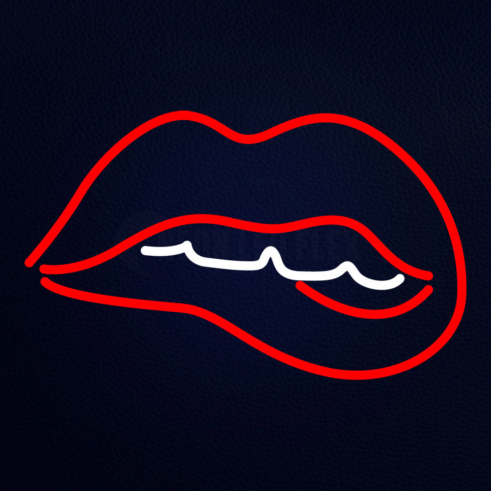 Biting Lips Neon Flex Sign