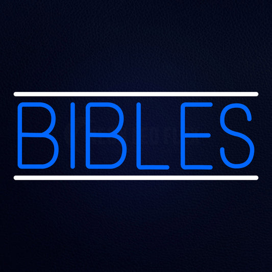 Blue Bibles Neon Flex Sign