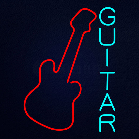 Blue Guitar Neon Flex Sign