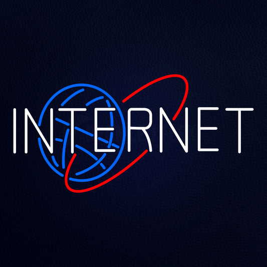 Blue Internet Neon Flex Sign