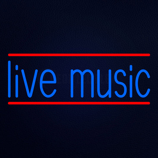 Blue Live Music Neon Flex Sign