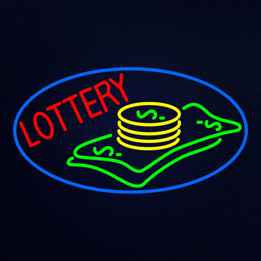 Blue Lottery Logo Neon Flex Sign