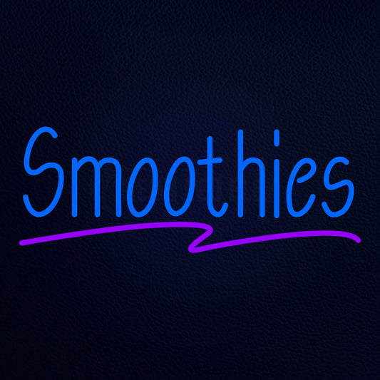 Blue Smoothies Purple Curve Neon Flex Sign