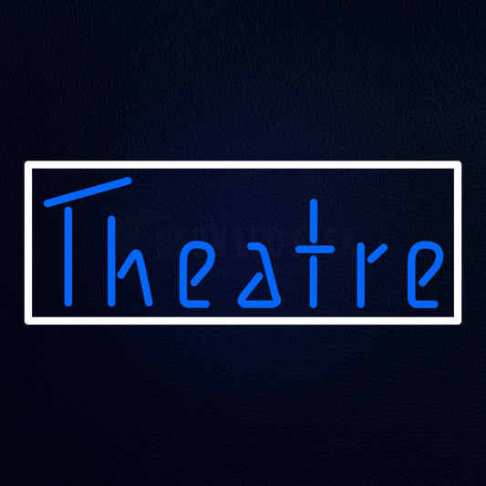 Blue Theatre With Border Neon Flex Sign