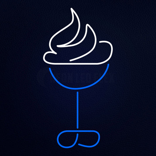 Blue White Ice Cream Neon Flex Sign