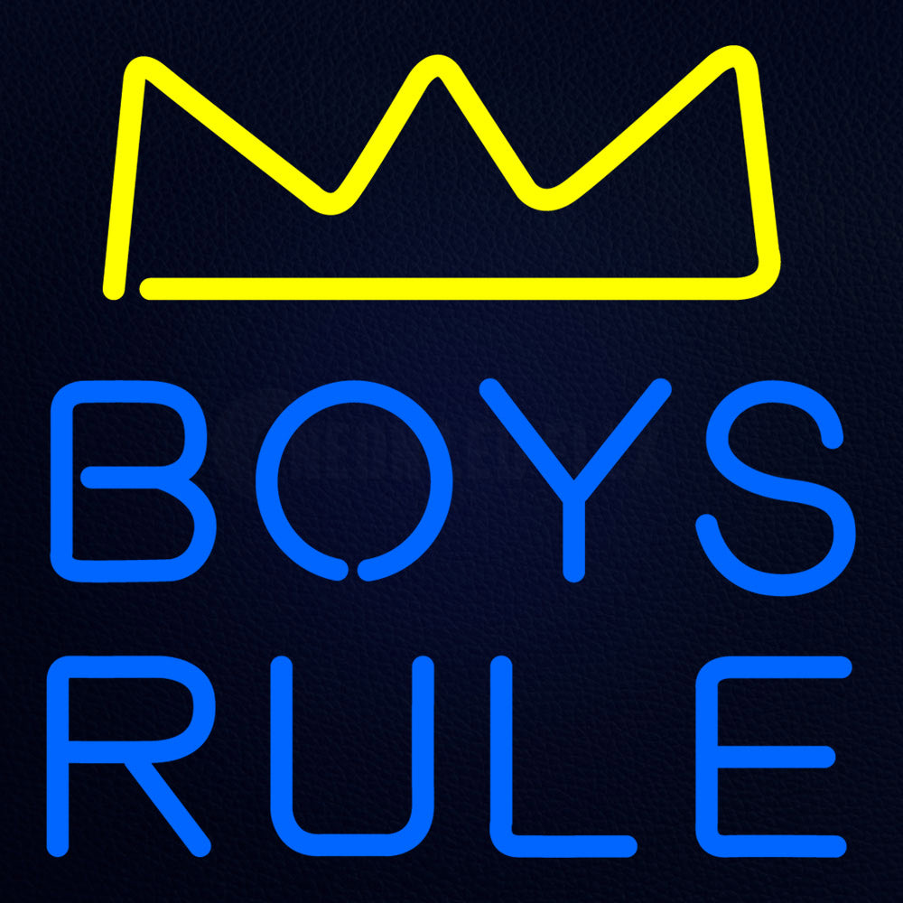 Boys Rule Neon Flex Sign