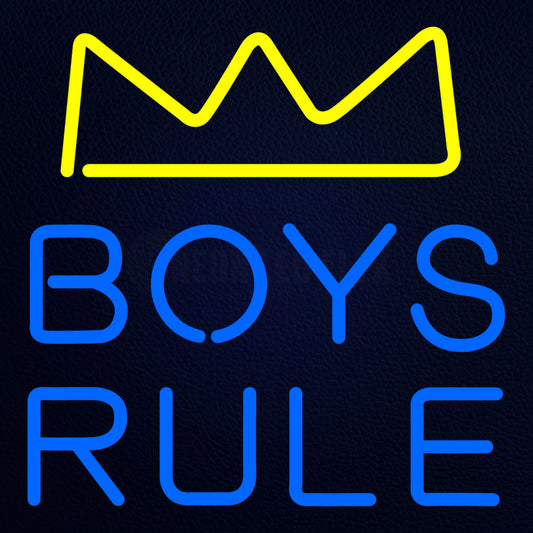 Boys Rule Neon Flex Sign