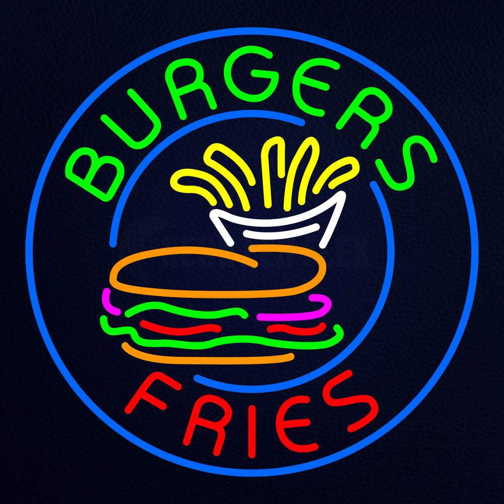 Burgers Fries Neon Flex Sign