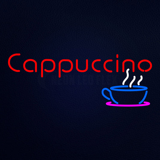 Cappuccino Cafe Food Neon Flex Sign