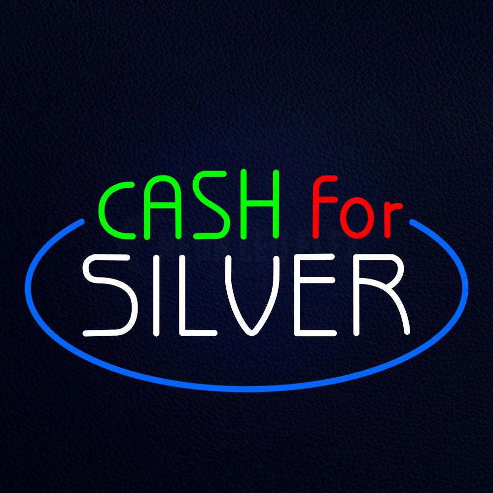 Cash For Silver Neon Flex Sign