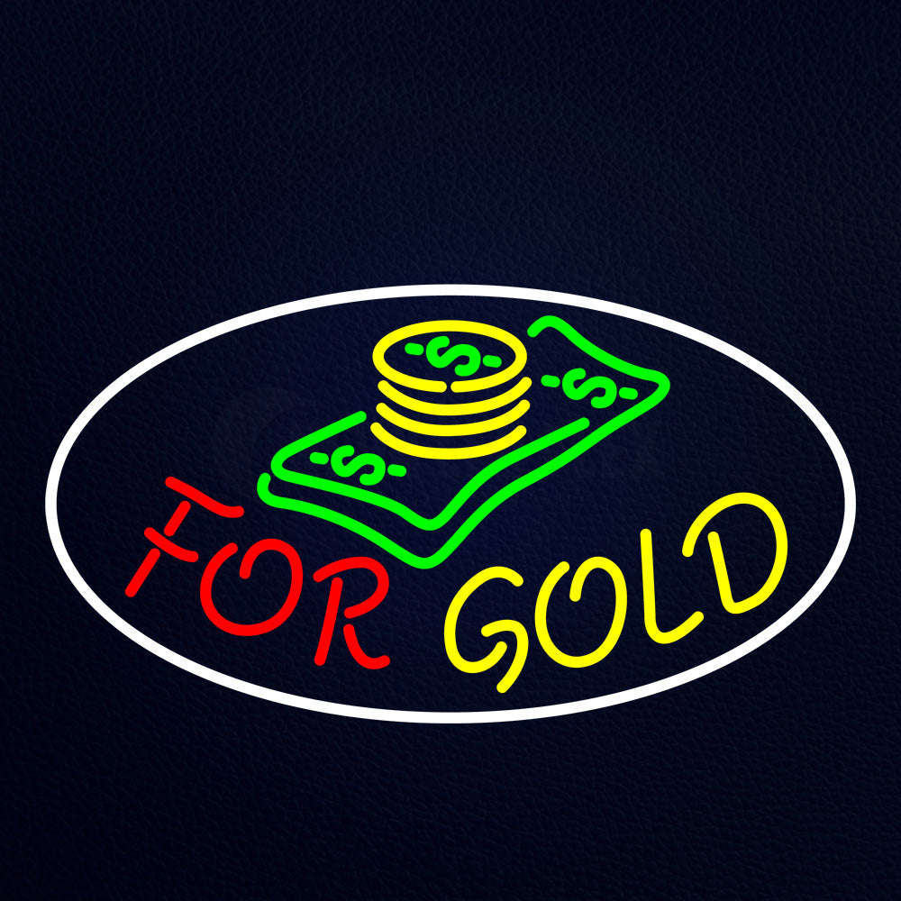 Cash Logo For Gold Neon Flex Sign