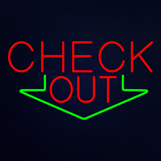 Check Out Animated With Down Arrow Neon Flex Sign