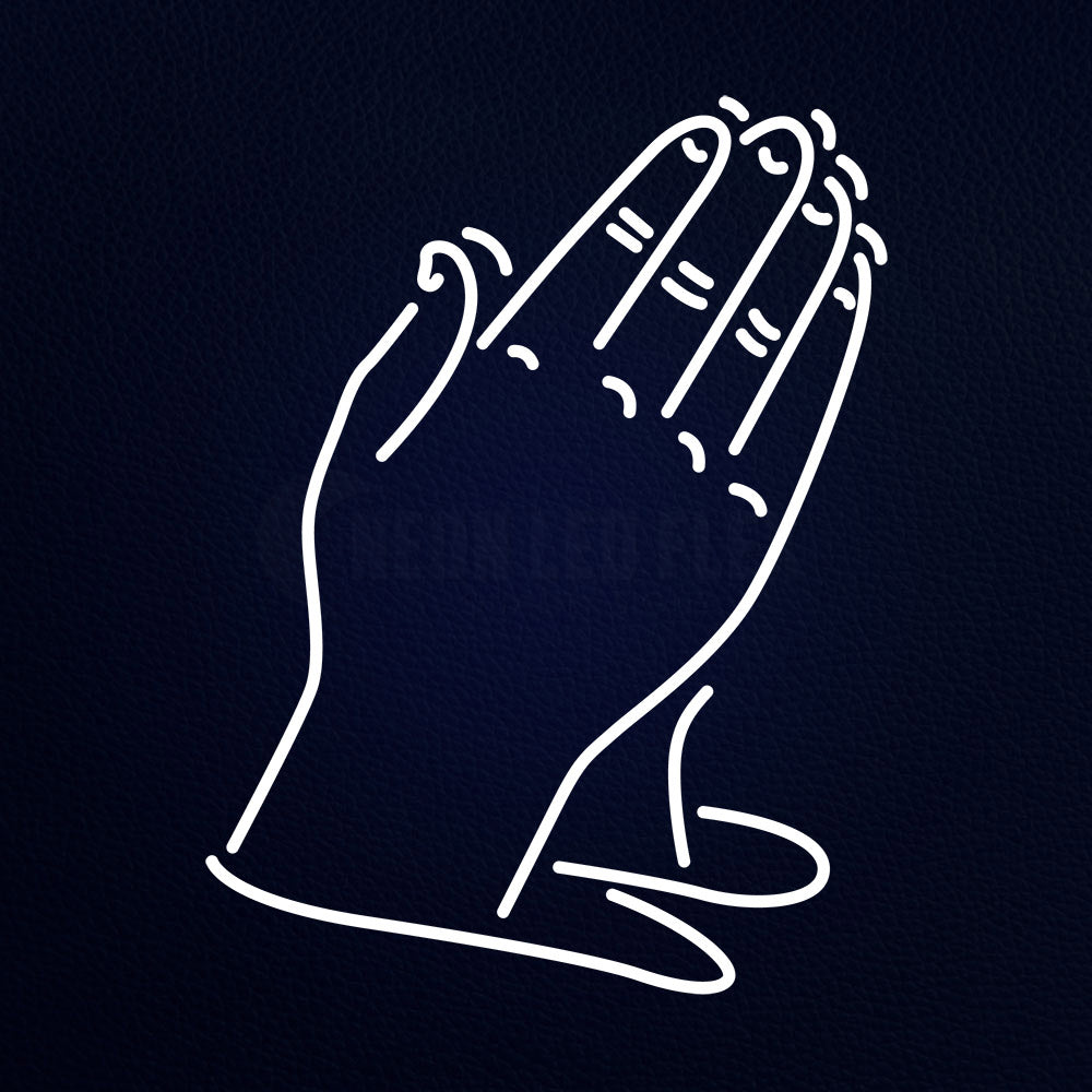 Child Prayer Hands Neon Flex Sign