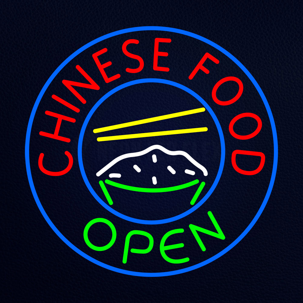 Chinese Food Open Neon Flex Sign