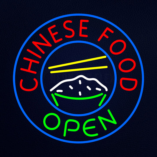 Chinese Food Open Neon Flex Sign