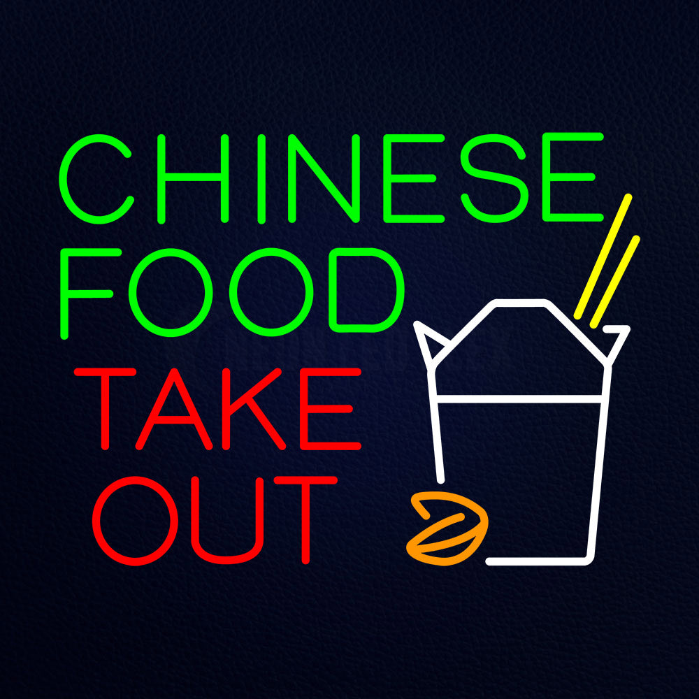 Chinese Food Take Out Neon Flex Sign