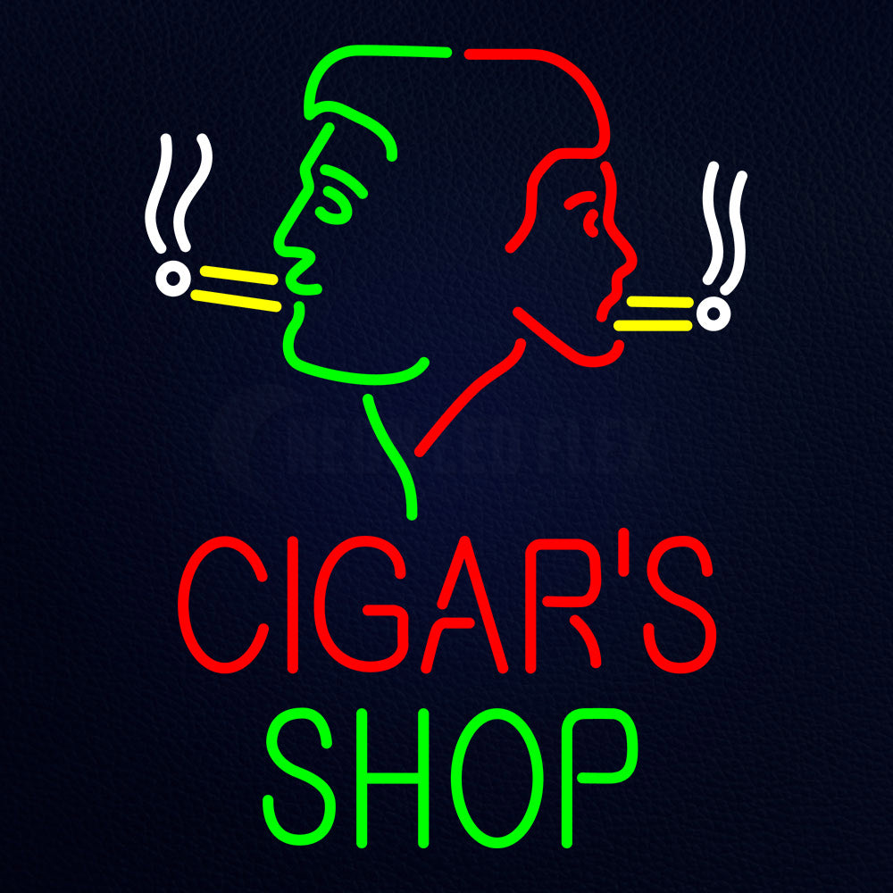 Cigars Shop With Logo Neon Flex Sign