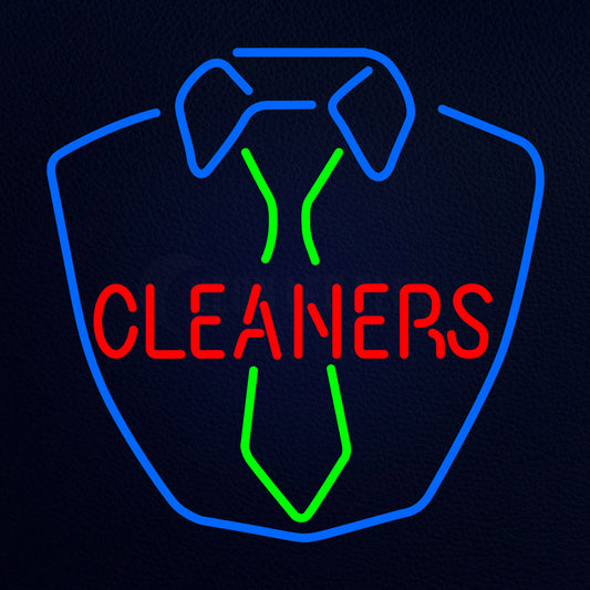 Cleaners Shirt Logo Neon Flex Sign