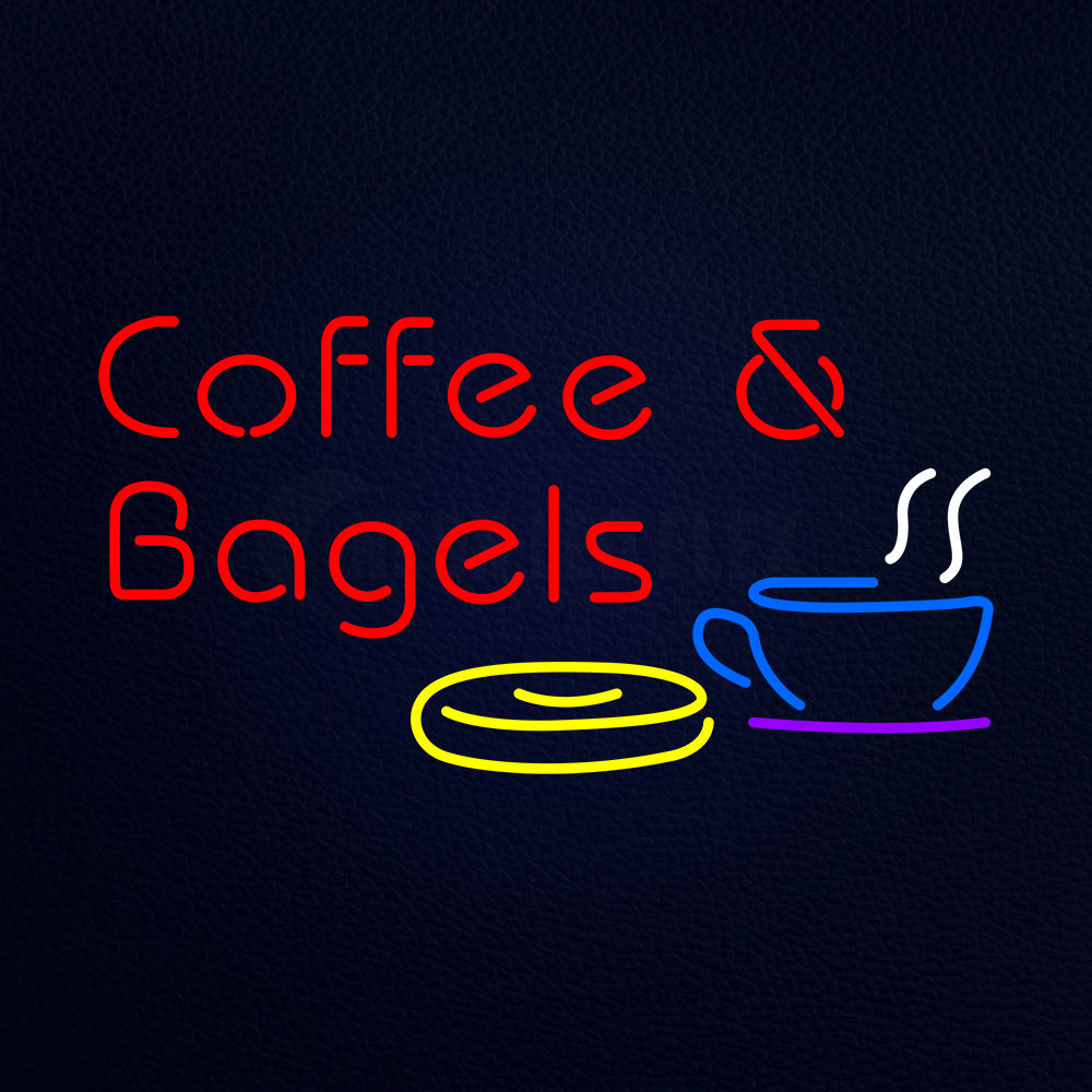 Coffee And Bagels Neon Flex Sign