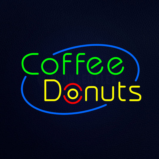 Coffee Donuts Animated Neon Flex Sign