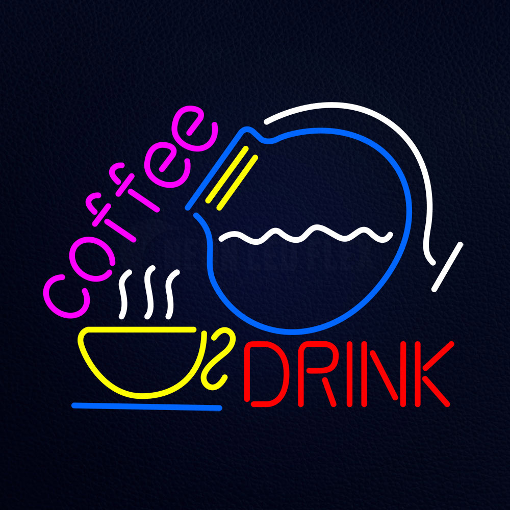 Coffee Drink Logo Neon Flex Sign