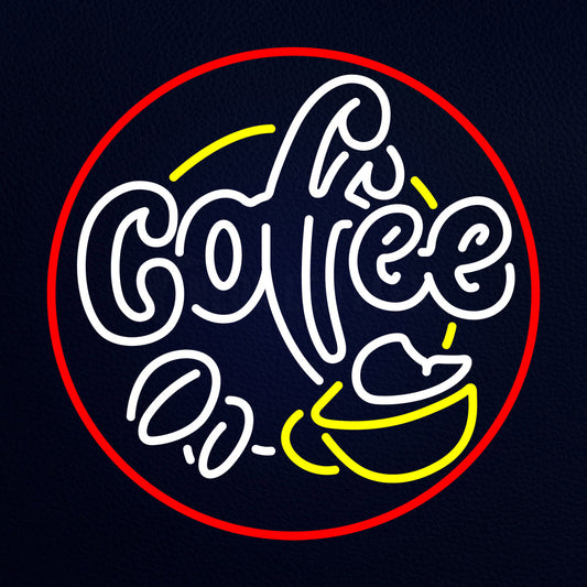 Coffee House With Coffee Cup Neon Flex Sign