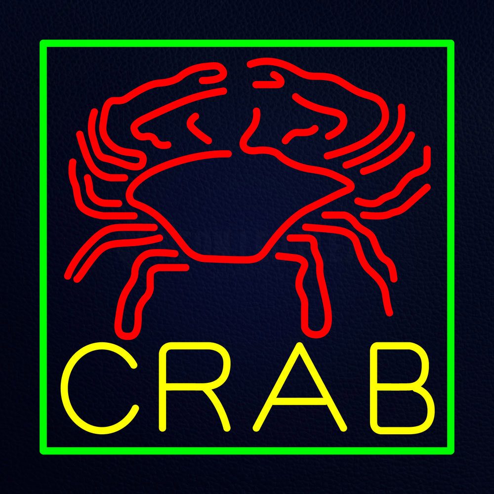 Crab Block With Logo Neon Flex Sign