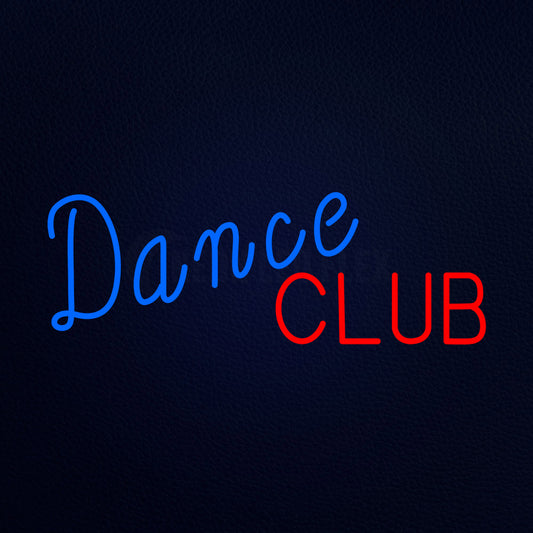 Dance Club With Pink Border Neon Flex Sign